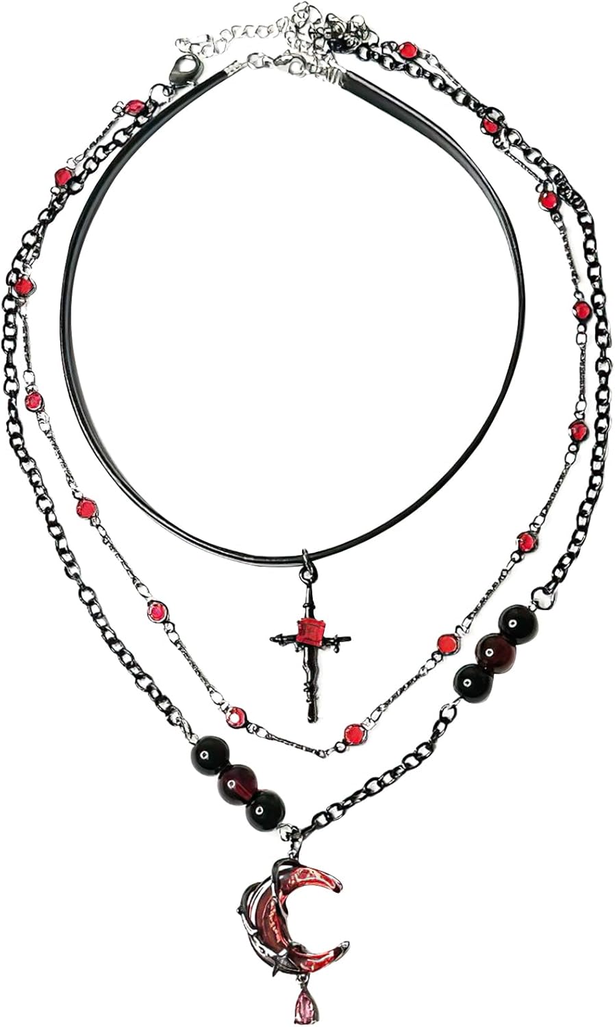 MOSTORY Black Gothic Necklace for Women - Goth Choker for Women Witch Jewelry Dark Renaissance Fairy Accessories - Image 2