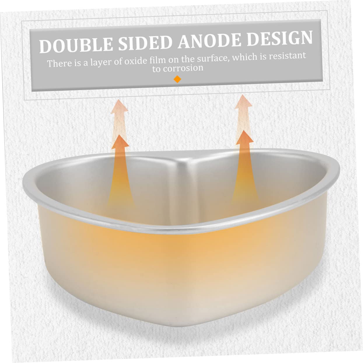 Zerodeko 2 Pièces Moule à Gâteau Réutilisable Cœur en Alliage D'aluminium