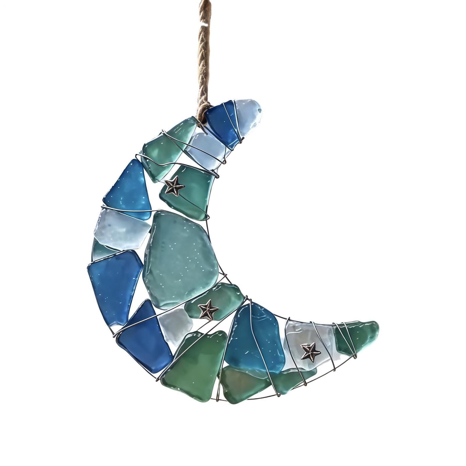Cadeau d'amitié lune et vague, décoration murale en acrylique