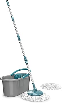 Menor preço em Mop FIT Giratório com 2 refis microfibra, balde com 8 litros, MOP5010, Flash Limp