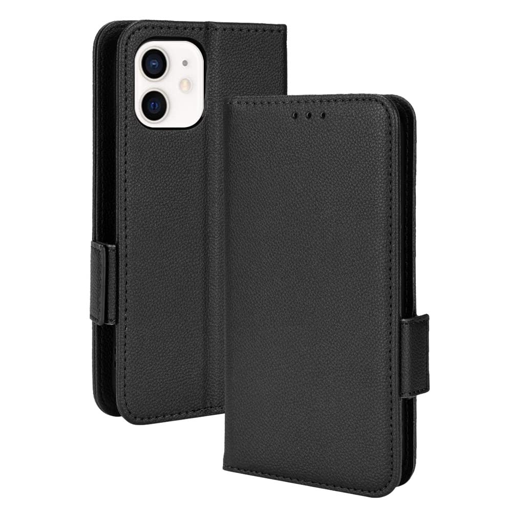 Leather Case for iPhone 12 Mini 5.4" 5G, Leather Case with 3 Credit