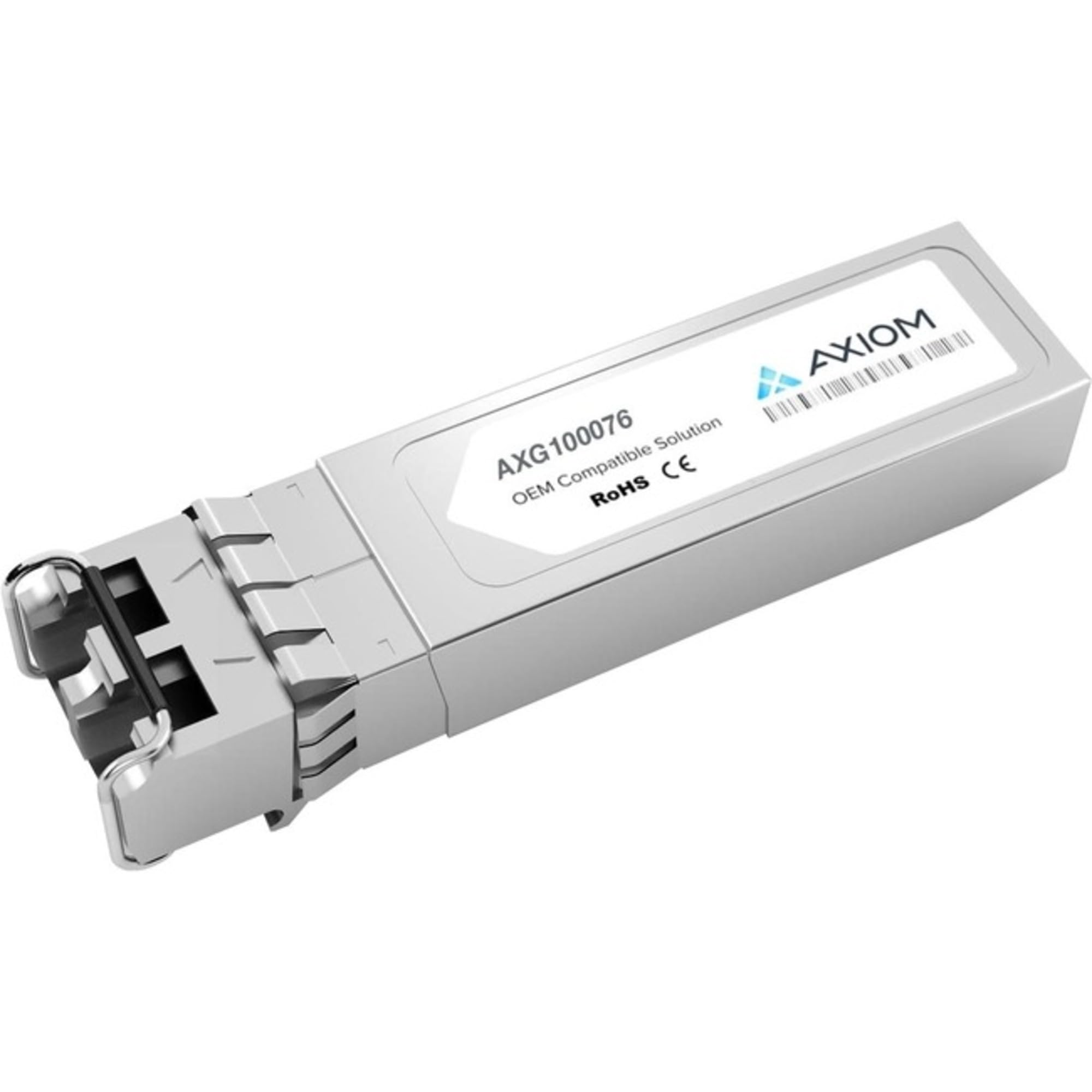 Axiom Memoria AXG100076 - Modulo SFP+ Axiom Endace per rete dati, rete ottica, 1 rete LC 10GBase-SR - Modalità multipla in fibra ottica - 10 Gigabit Ethernet - 10GBase-SR - Conforme TAA