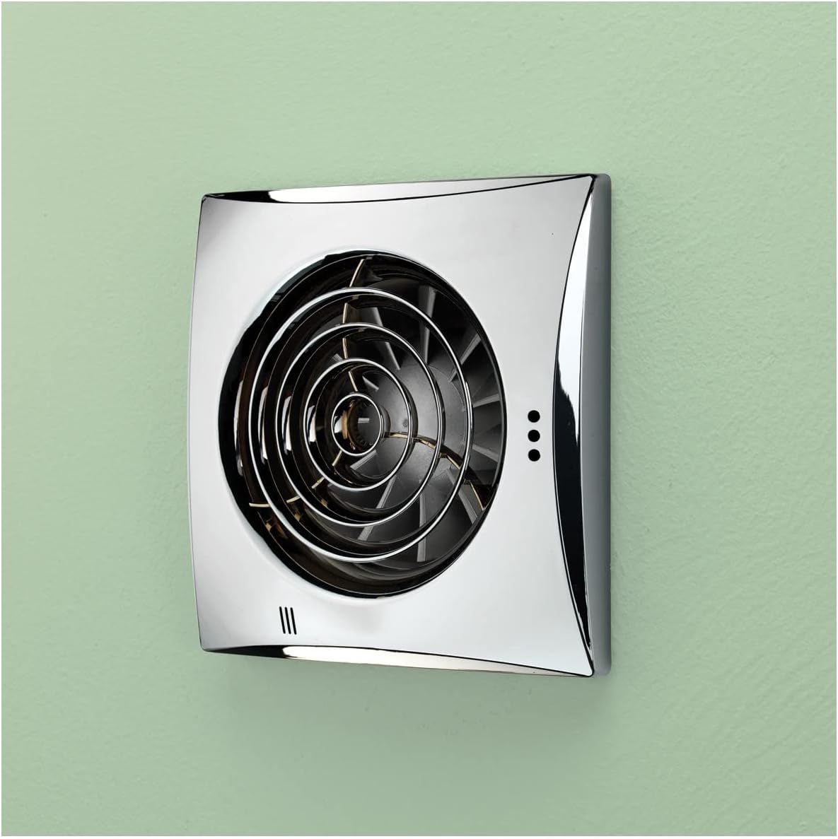 HIB 33100 Hush Chrome Wall Mounted Bathroom Fan with Timer