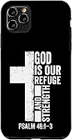 Vista 11 de iPhone 15 Dios Nuestro Refugio HolyWrit Salmo Cristianos Religiosos Funda Biblia