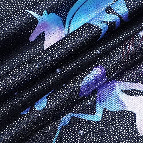 Image of HOZIY Gymnastics Leotards for Girls Unicorn Aurora Rainbow Mermaid Dinosaur Cupcake Sparkle Biketard Toddlers Kids Children