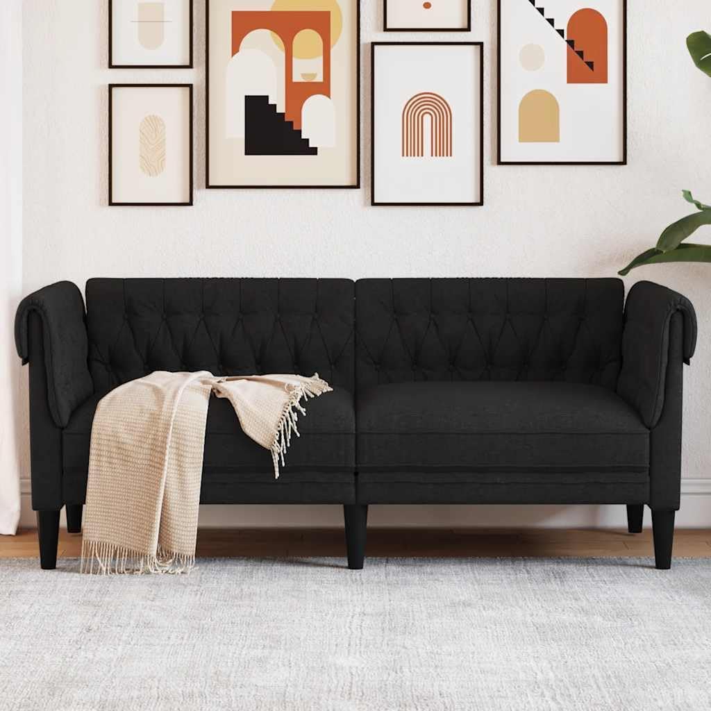 Chesterfield Sofa Black Living Room Furniture