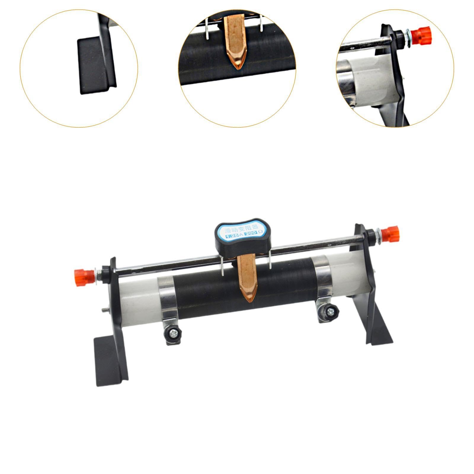 Rhéostat Coulissant, Outil Pédagogique de Physique Facile à Utiliser, 200 Ohms, 1,25 A Variable