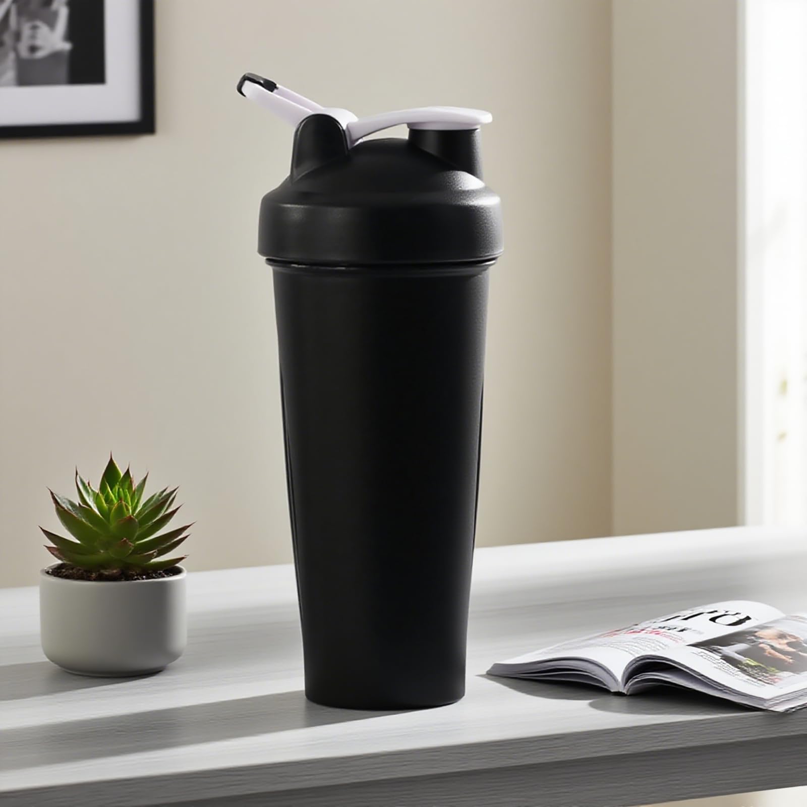 20 oz Water Bottles Portable Leak Proof Shaker Bottles Cups for Fitness Exercise 1Pack
