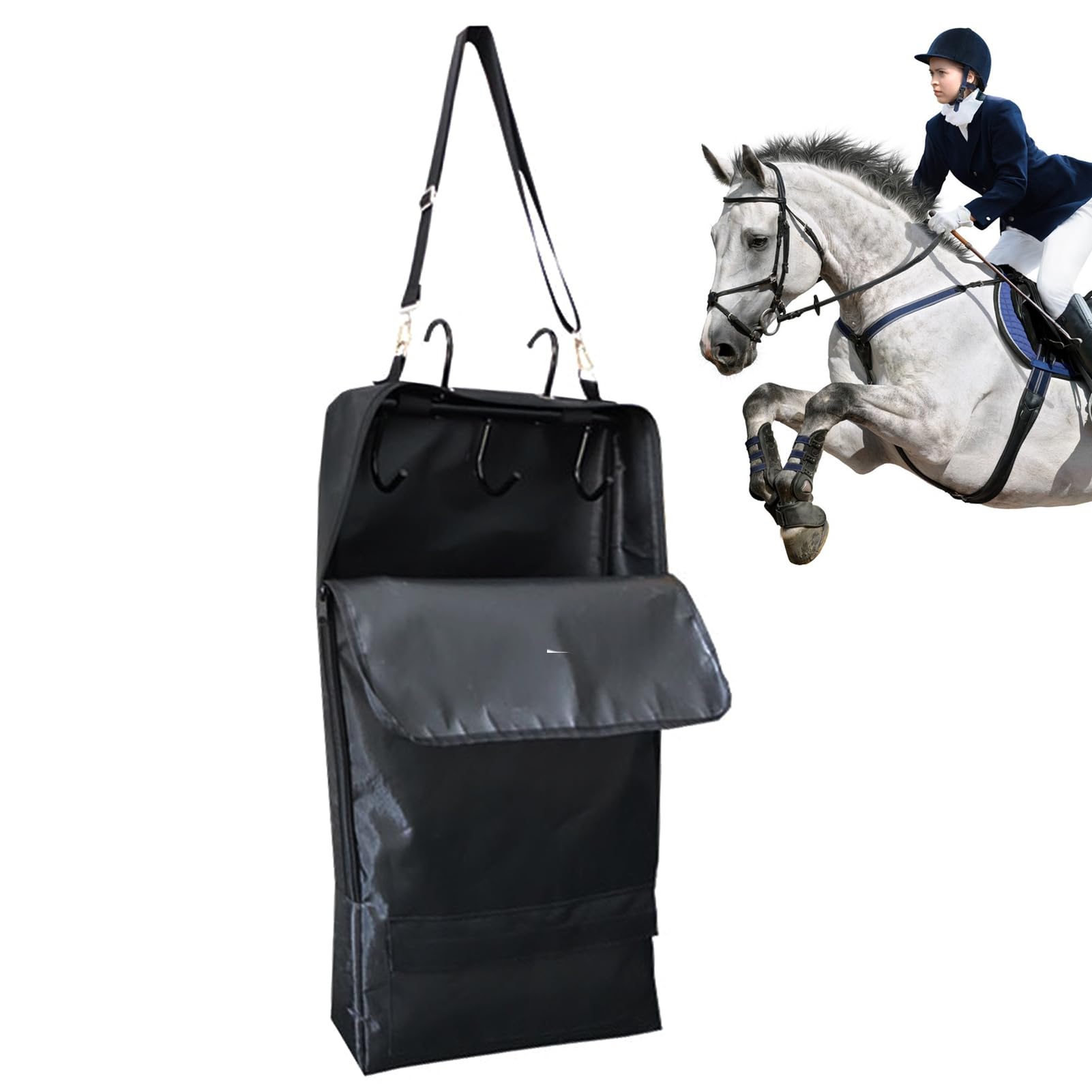Pferdegeschirrtasche Strapazierfähiger, Robuster Ausrüstungs-Organizer | Große Kapazität Für Zaumzeug, Halfter, Reitzubehör, Stall, Anhänger, Ausritt, Training, Turnier, Aufbewahrung