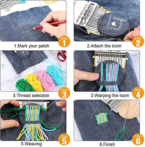 HUSHUI Mini Weave Tool Kit, Haushaltsstrickmaschine Stopfmaschine Speed Weave Stopfmaschine