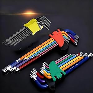 9 Pc Hex Key Allen Wrench Set, Hexagon Wrench Set, Multi-Size (3/8", 3/16", 5/16", 1/16") for Home Improvement, Auto & Mechanical Repairs, Bicycle Maintenance, Matt Black: Amazon.com: Tools & Home Improvement