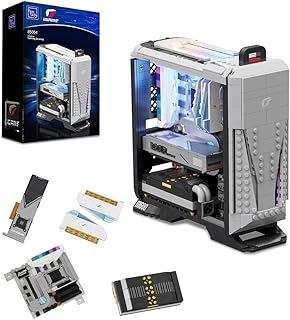 BRICKKK Desktop Computer Building Set for Adult, Pantasy PC Desktop Computer Building Kit, Cool Building Sets for Adults, Creative Collectible Build-and-Display Desktop Model for Home or Office
