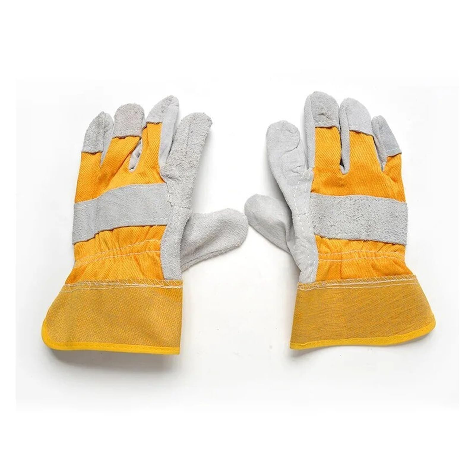 LNHHG Welding Clothes, Full Palm Welding Gloves Cowhide Splicing Thickened Wear-Resistant Insulated