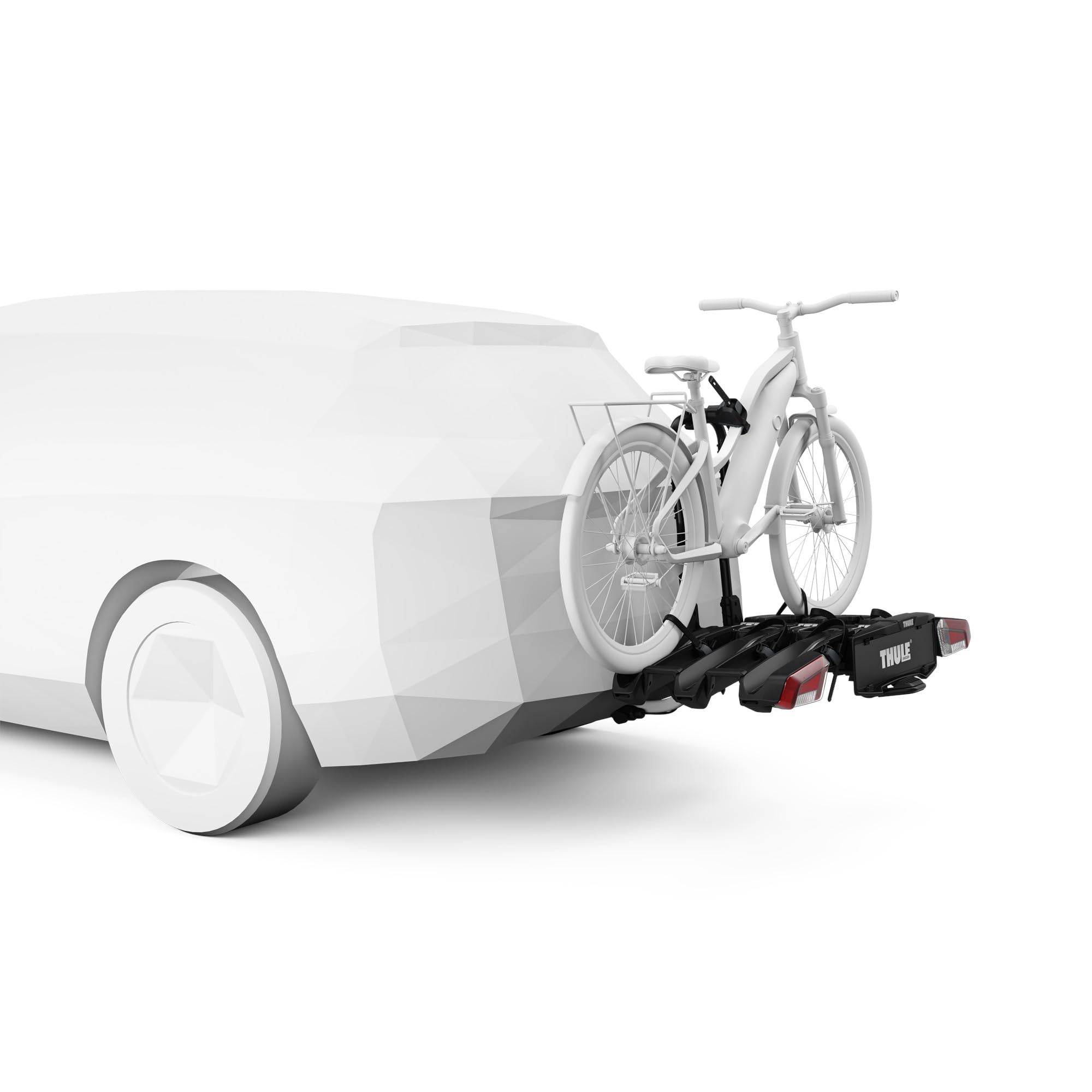 Thule Easyfold 3 portabicicletas con Plataforma para Enganche de Remolque, Color Negro, 3 (4) Bicicletas