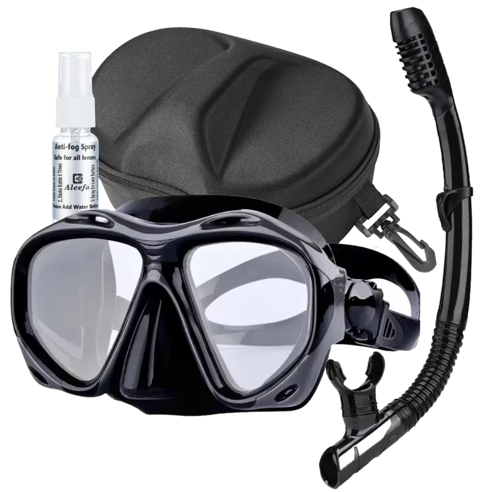 +2.0 to +5.0 Hyperopia Diving Mask Farsighted with Tempered Glass Lenses, Gear for Men Women