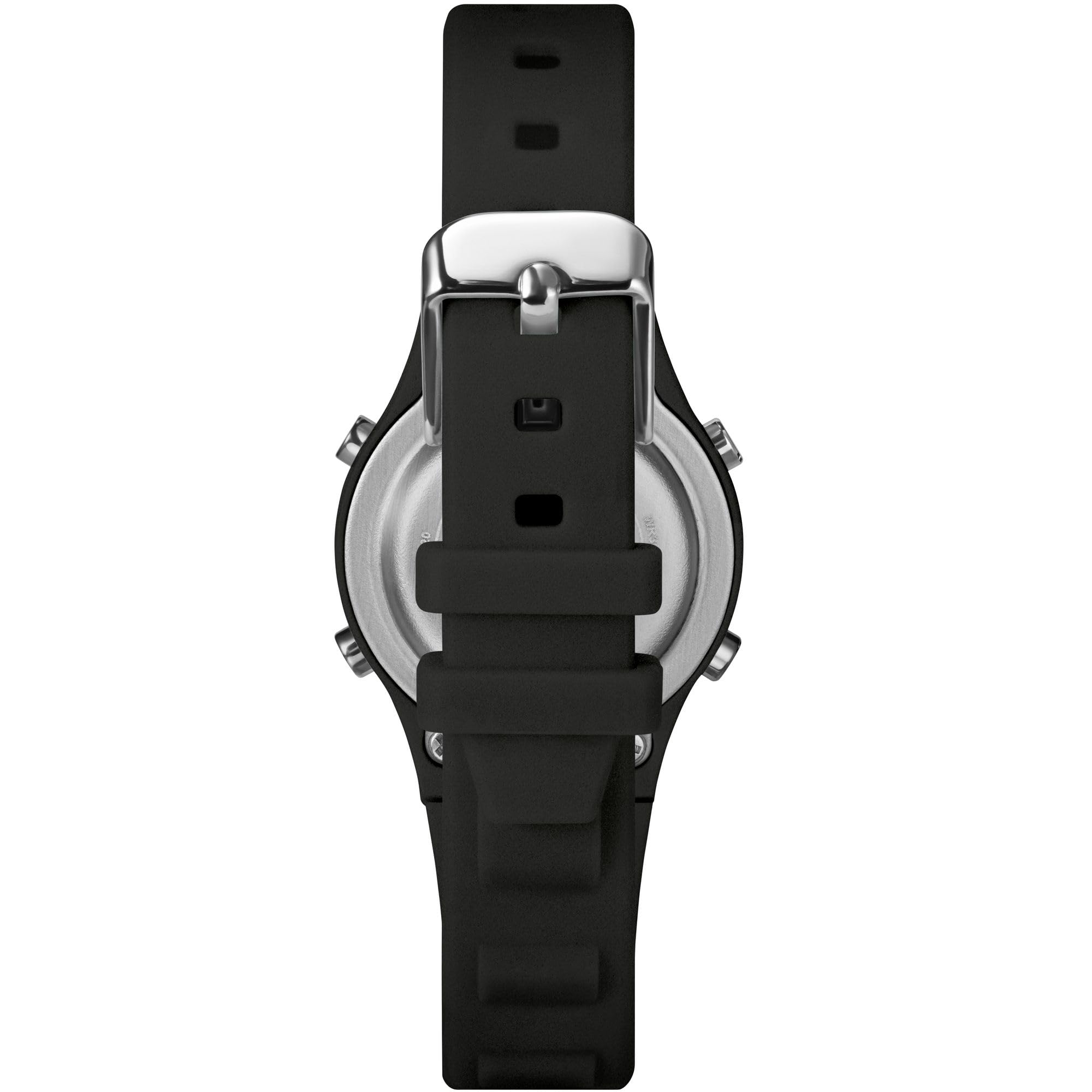 Timex Reloj digital para niños de 27 mm, correa negra, esfera digital, caja negra, Negro -