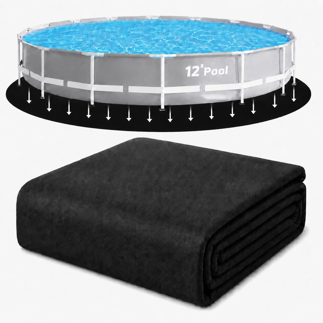 Pool Helper 12-Foot Round Geotextile Pool Pad
