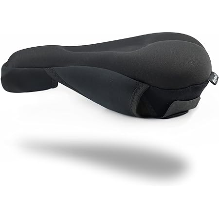 Amazon 自転車 サドルカバー 超肉厚 フィットネスバイク用 サドルカバー クッション 滑り止め 低反発 衝撃吸収 お尻が痛くない 柔らかい 黒 ソフト 通気性 Yijuhou スポーツ アウトドア