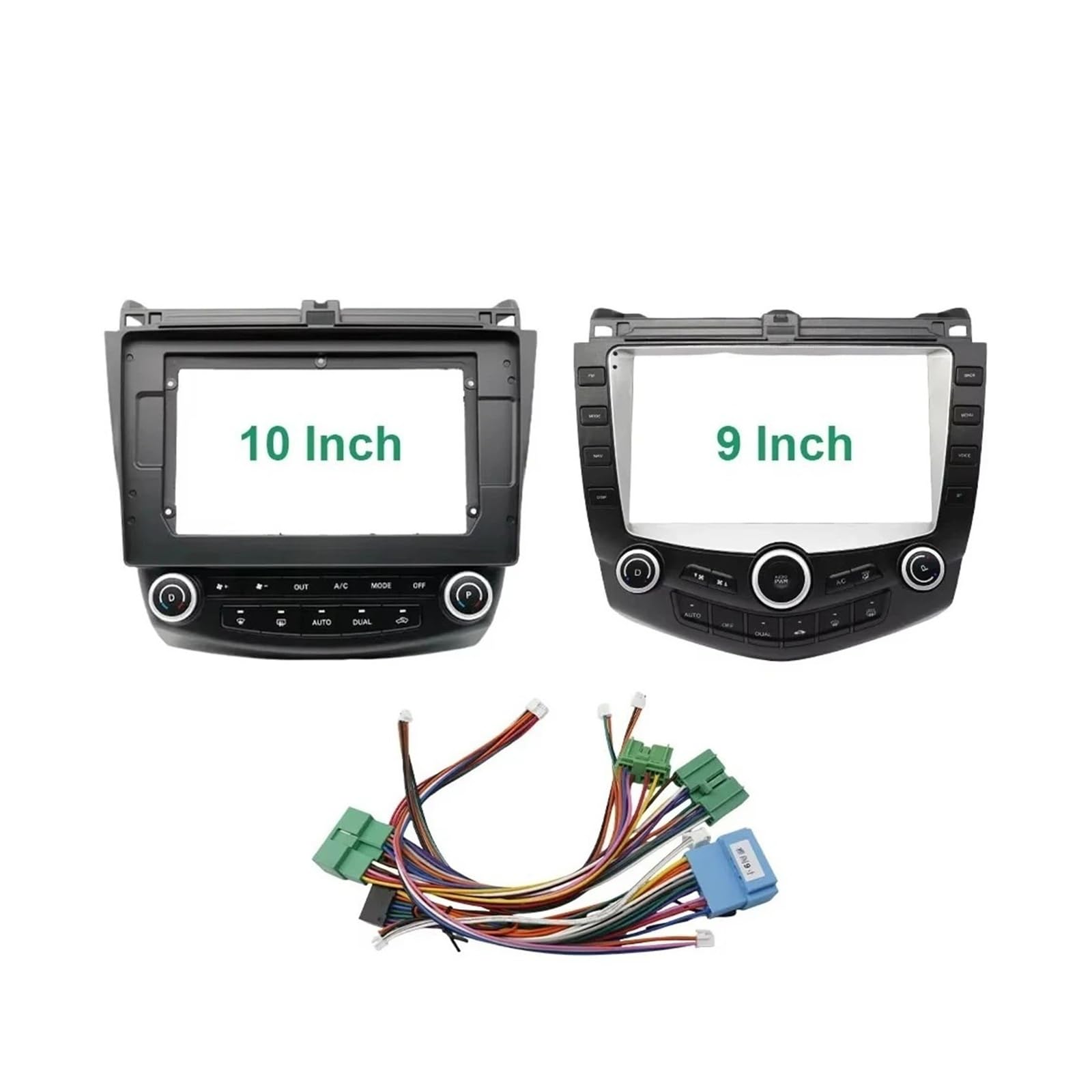Fascia Marco Adaptador 9/10 1 Pulgadas para Accord 7 7TH 2003 2004 2005 2006 2007 Kit Panel Ajuste Tablero Android Radio Coche DVD Marco Fascias Juego Panel Radio