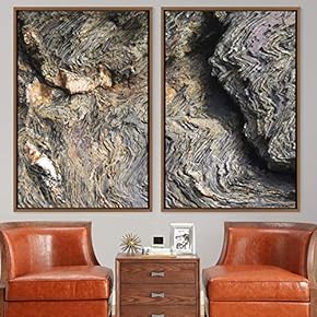 signwin 2 Piece Framed Canvas Wall Art Natural...