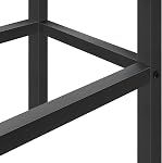 MAHANCRIS Bar Stools, Set of 2 Bar Chairs, 65 cm Tall Counter Bar Stools, Kitchen Breakfast Bar Stools, Rectangular Industrial Bar Chairs, for Dining Room, Bar, Black BAHB0101
