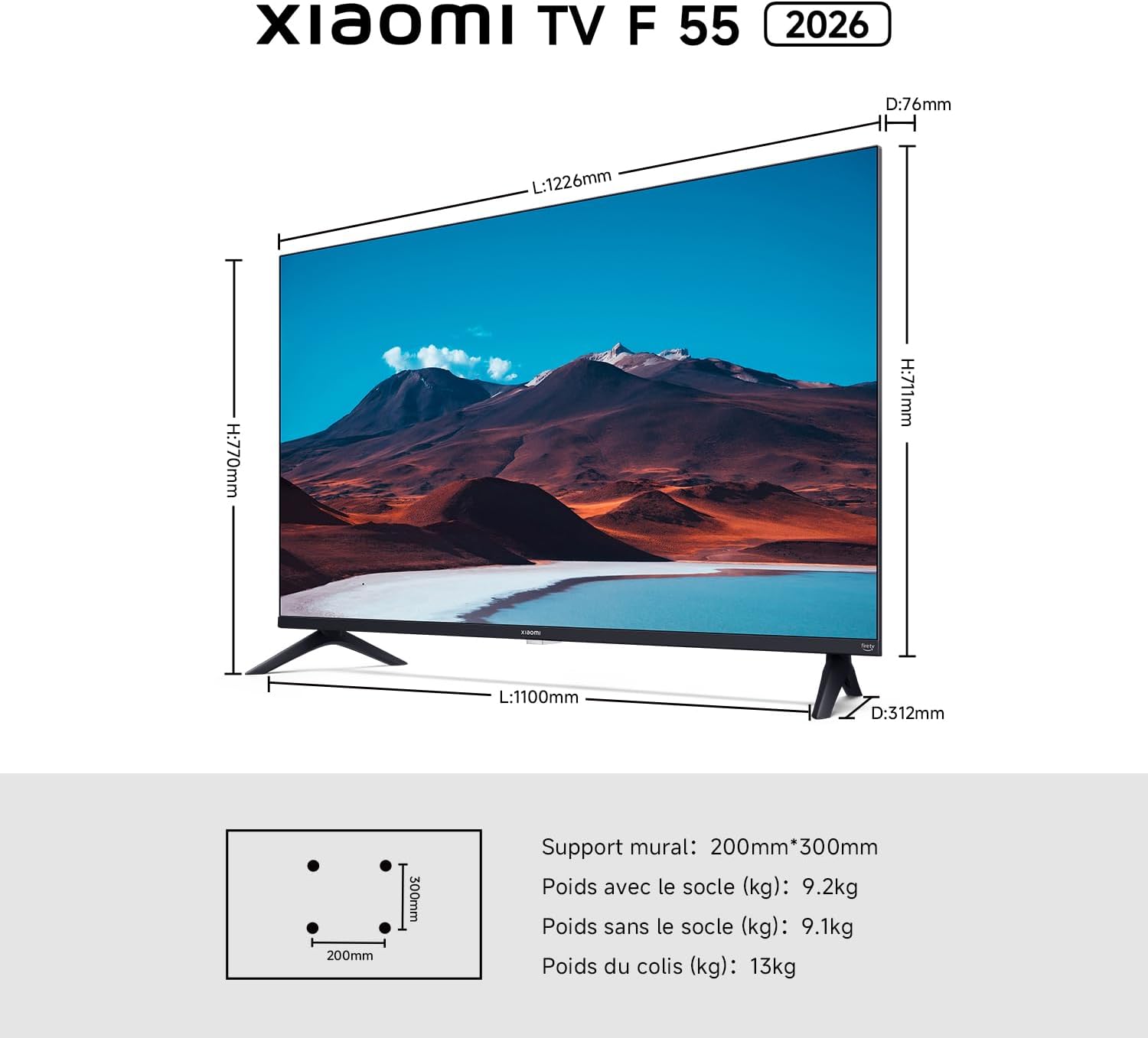 smart tv xiaomi 4k – vue détaillée
