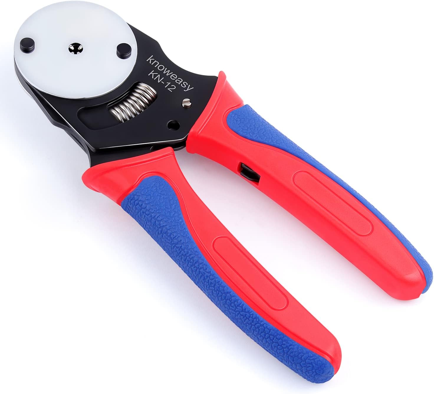 Deutsch Crimp Tool,Knoweasy KN-12 Closed Barrel Crimper: 4-Way Indent, 8-Impression Connector Crimping Tool for Deutsch Solid Contacts, Ideal for 12-Gauge Wire and Professional Use
