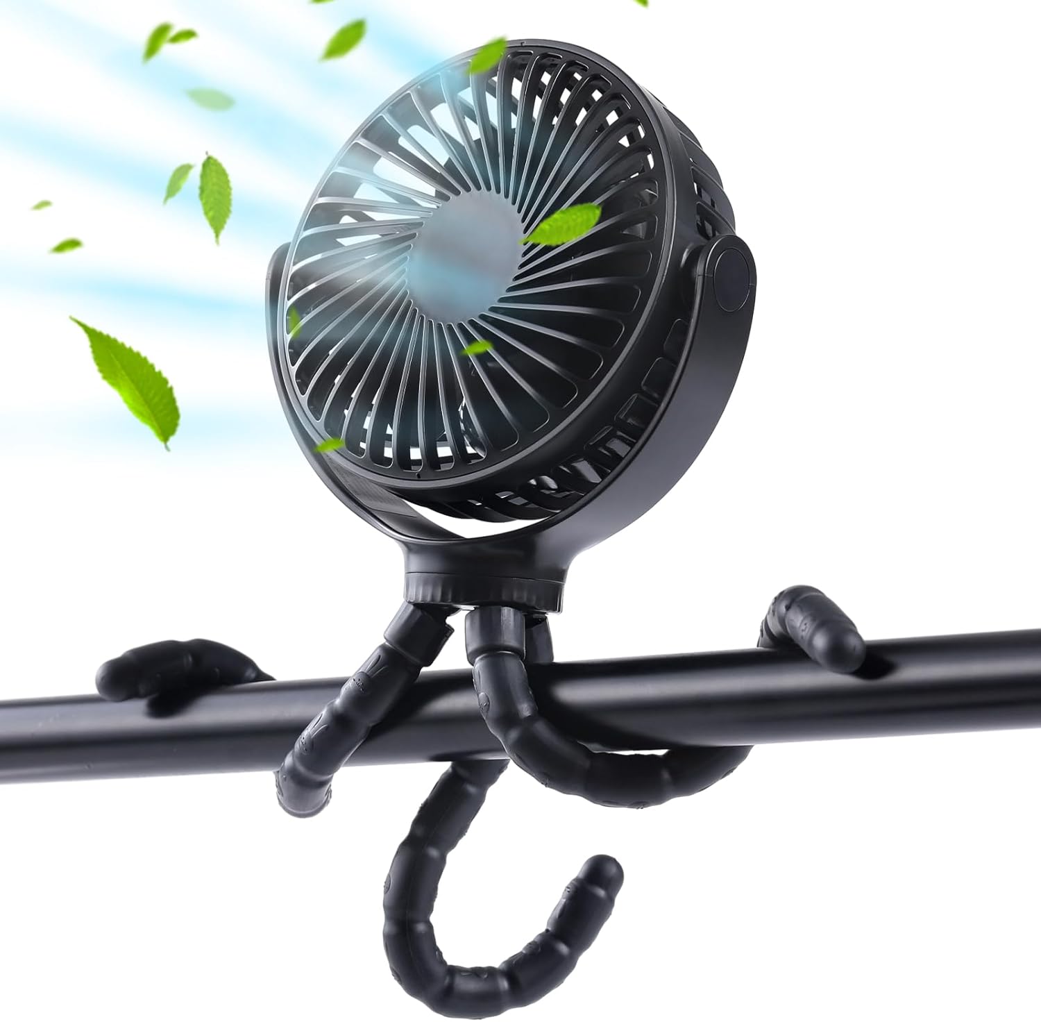 Passionbility Mini Handheld Portable Stroller Fan, 360° Rotate Flexible Tripod Clip On Fan with 3 Speeds, USB or Rechargeable Battery for Car Seat Crib Treadmill Bike Travel Passionbility Mini Handheld Portable Stroller Fan, 360° Rotate Flexible Tripod Clip On Fan with 3 Speeds, USB or Rechargeable Battery for Car Seat Crib Treadmill Bike Travel