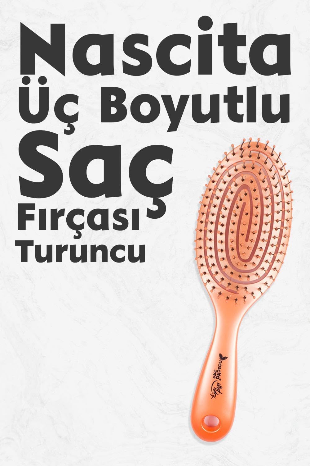 Nascita Professional Üç Boyutlu Oval Saç Fırçası Turuncu