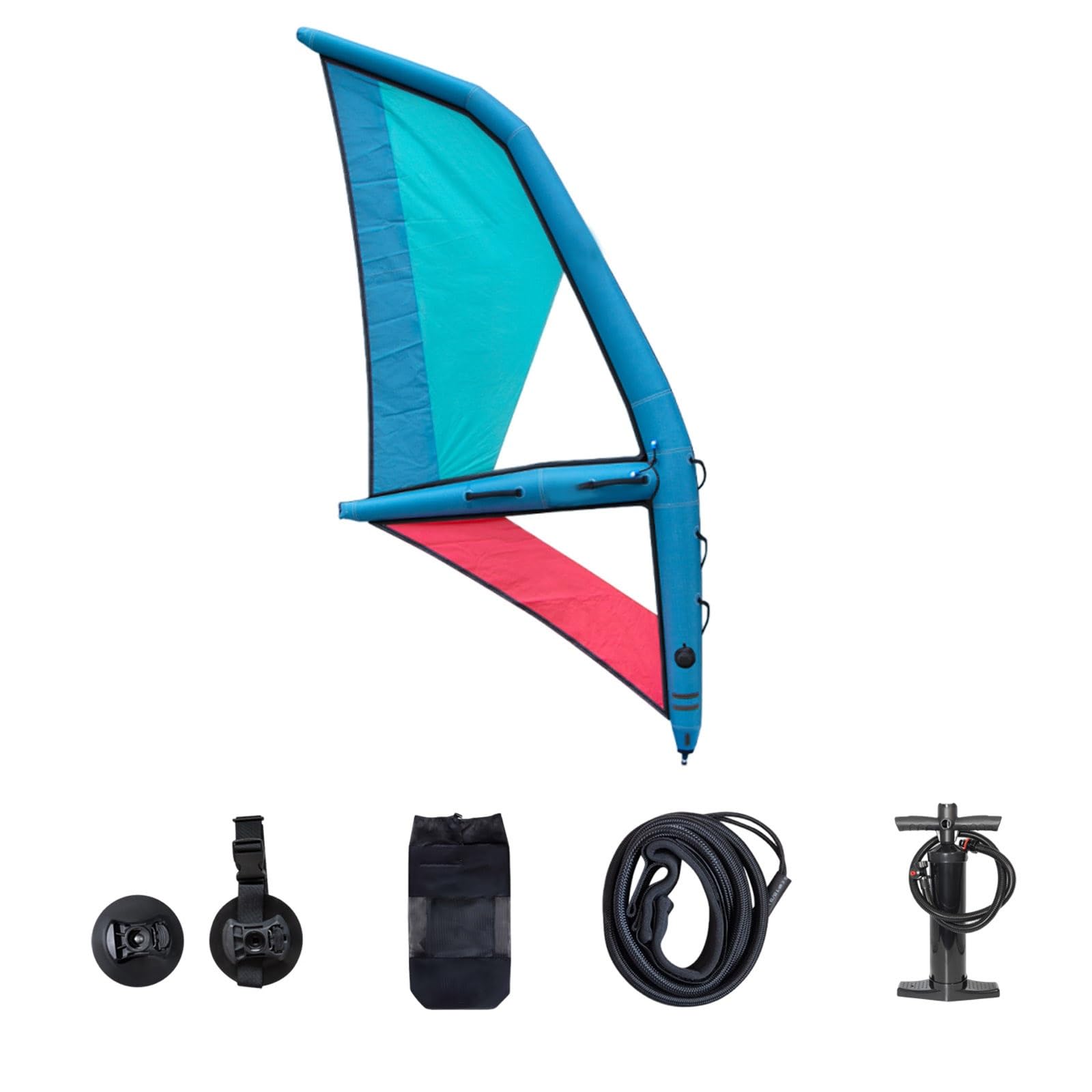 Dmuchany żagiel windsurfingowy do deski SUP z plecakiem | Przenośny sprzęt do sportów wodnych z dmuchaną konstrukcją i pompką – łatwy w transporcie i użytkowaniu(4.2㎡)
