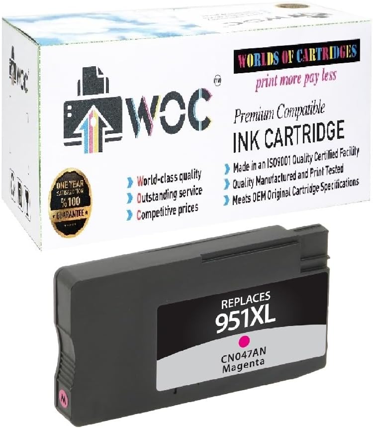WOC Remanufactured Ink Cartridge Replacement for HP 950 / 950XL (CN045AN / CN049AN) (Jumbo Black: 130% Higher Yield) for Use in OfficeJet Pro 251/276 / 8100/8600 / 8610/8620 / 8625/8630