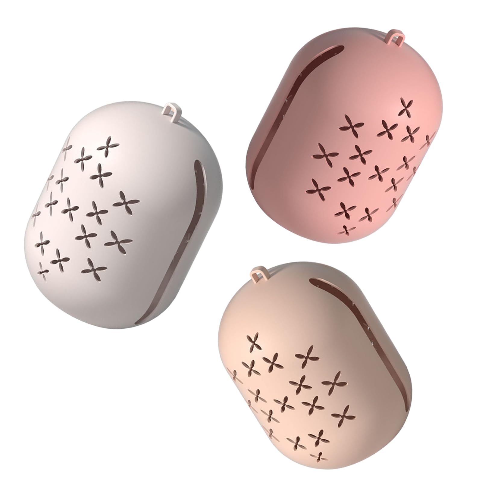 Soporte para esponjas de maquillaje Beauty Make Up Blender Bag,Soporte de silicona para esponjas de maquillaje para viajar(rosa oscuro+caqui+blanco lechoso)
