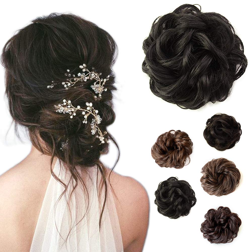 Beauty Angelbella Hair Bun Extension Synthetic Ponytail Wavy Curly