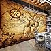XIAOHUKK 3D Photo Wallpaper Nawigacja Nawigacja Mapa świata Samoprzylepna tapeta z pvc Dekoracyjne Mural Tapety winylowe Wystrój domu
