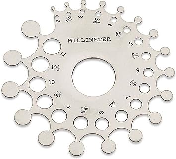 Professional Diamond Gauge | Dual Measurement Built In For Carats & Millimeters | Constructed Of Aluminum Steel | Sizes 2mm to 11mm With Half Sizes Included | Great For Measuring Diamonds and Other Gemstones