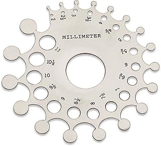Professional Diamond Gauge | Dual Measurement Built In For Carats & Millimeters | Constructed Of Aluminum Steel | Sizes 2mm to 11mm With Half Sizes Included | Great For Measuring Diamonds and Other Gemstones