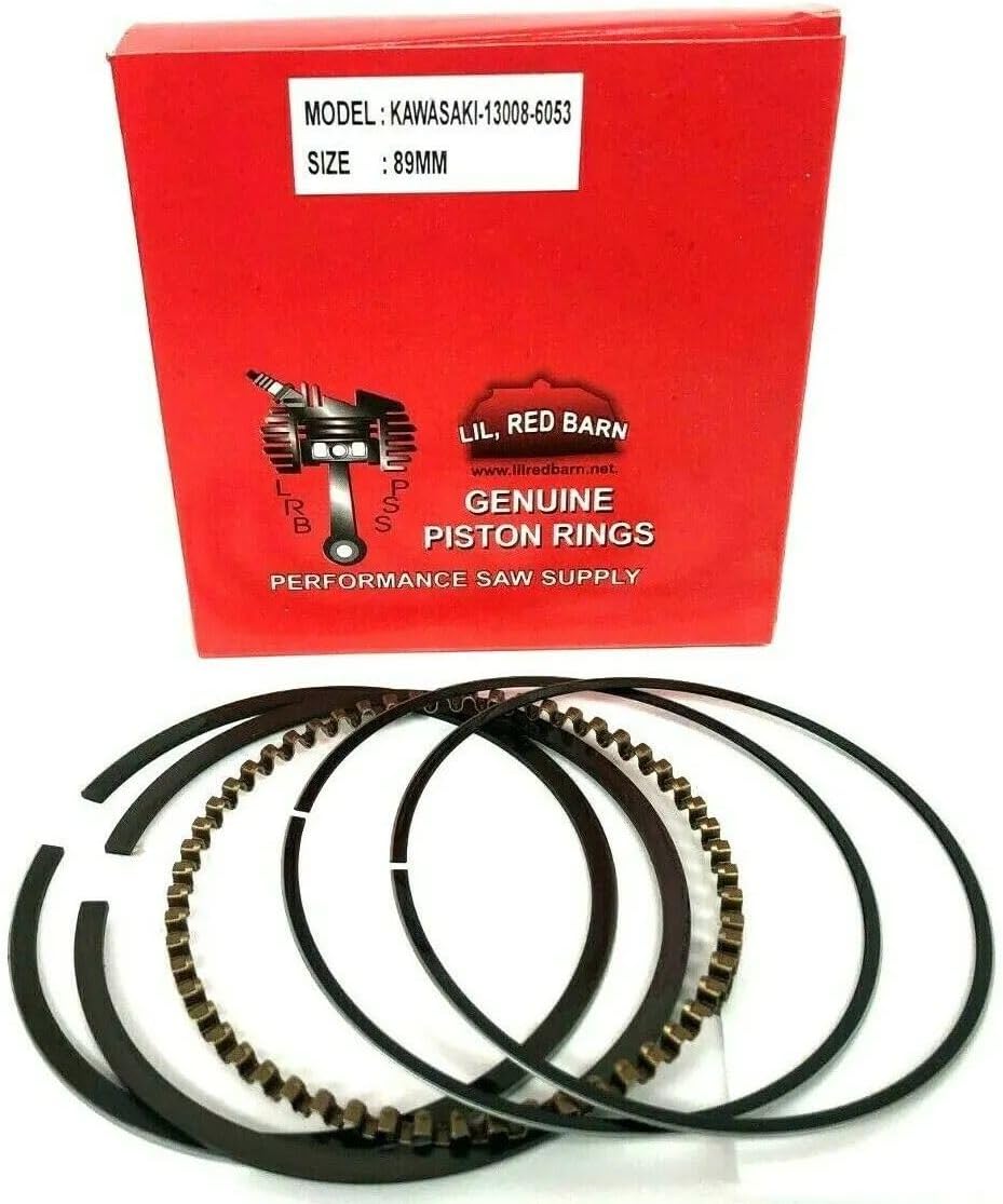 Piston Ring Set Compatible with Kawasaki FC401V, FC420V, FC540V 89mm Replaces #13008-6053, black