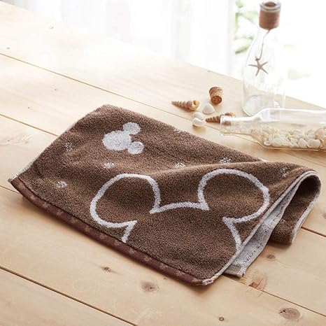 Amazon Co Jp ベルメゾン ディズニー フェイスタオル 抗菌 防臭 速乾 綿100 タオル ブラウン ホーム キッチン