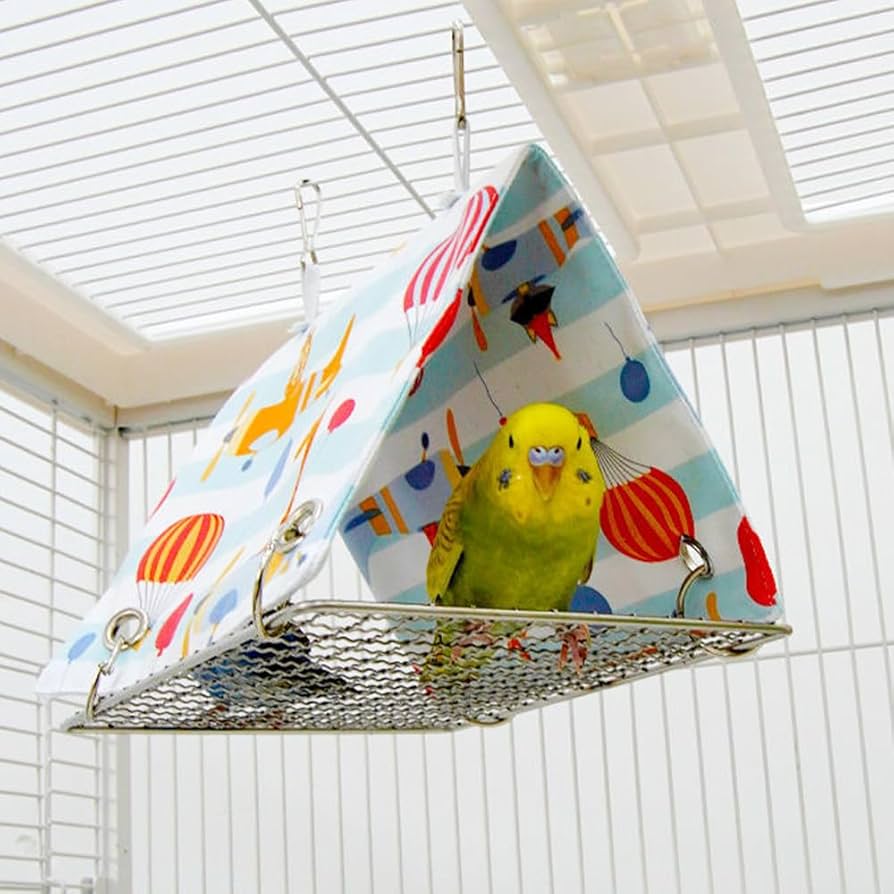 Amazon | IYOIYA バードテント 夏用 中型インコ テント 三角 夏