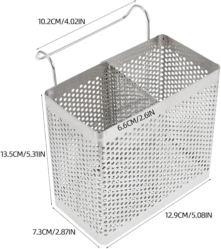 Miniatura 3 de DOITOOL Soporte para utensilios de cocina de acero inoxidable para escurridor de platos, sin perforación, estante de secado de utensilios de cocina