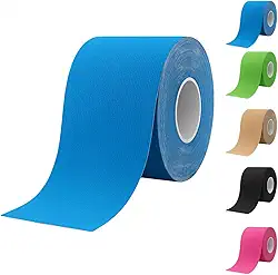 Kinésio Fita Bandagem Elástica Tape Adesiva Fisioterapia Recuperação Muscular Rolo 5 Metros Auxília em Lesões e Dores de Atividades Físicas