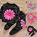 puseky Baby Girls Sunflower sudadera manga larga + pantalones conjunto de trajes...