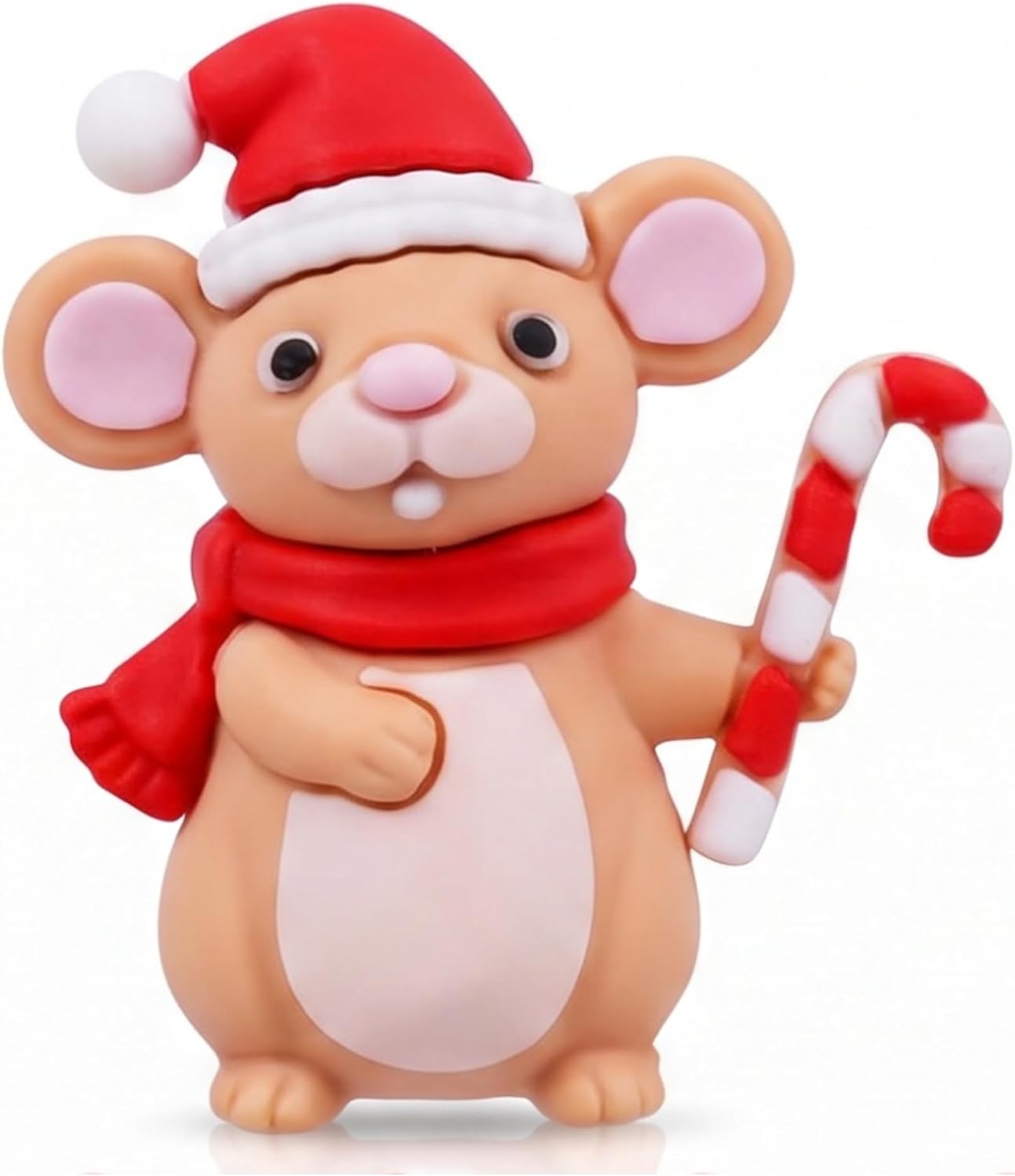 Amyhill 50 Pcs Christmas Small Mouses Figurine Mini Rubber Figurine Gift