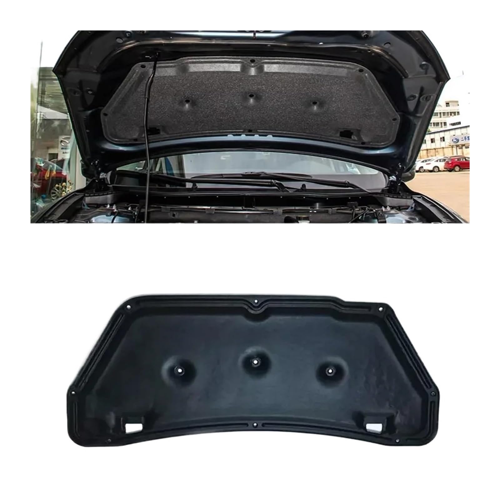 Wuqqxxqcm For 2013-2017 Front Engine Hood Bonnet Insulation Cotton Pad Compatible For Mazda Cx-5 Cx5 2013-2024 Kb7w56681b Sound Heat Soundproof Heat Insulation Mat(For 2013-2017)