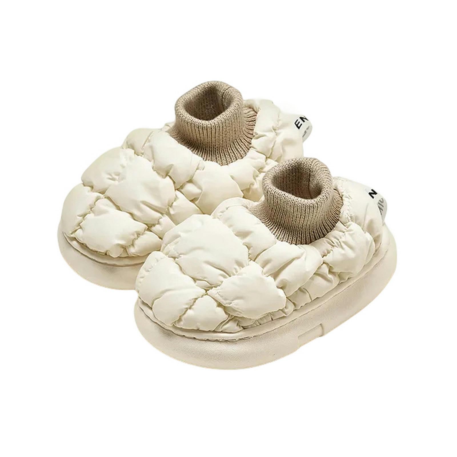 MdybF Chaussons Femme Enfants Intérieur Pantoufles Filles Chaussures Garçons Pantoufles d'hiver en Peluche Pantoufles Bambin Chaussures en Coton Chaussures Plates