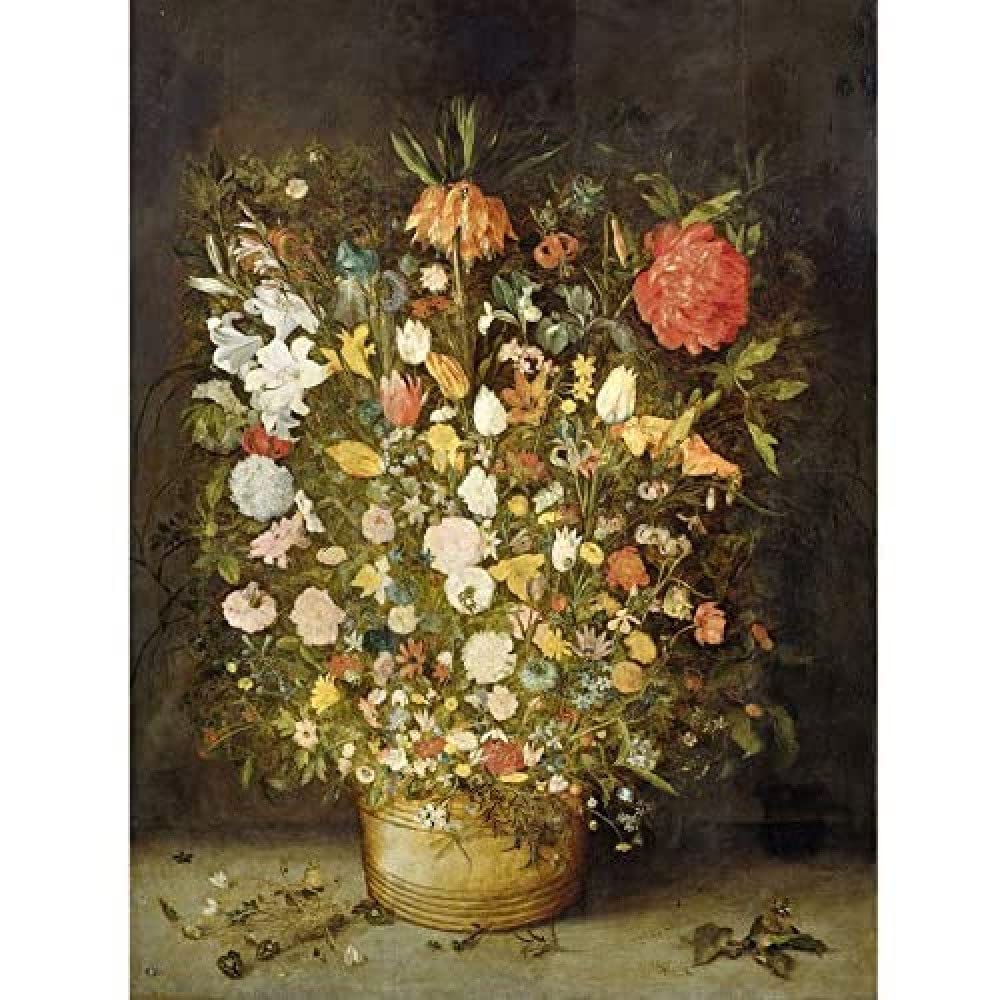 Artery8 Jan Brueghel Still Life With Flowers Painting Art Print Canvas Premium Wall Decor Poster Mural