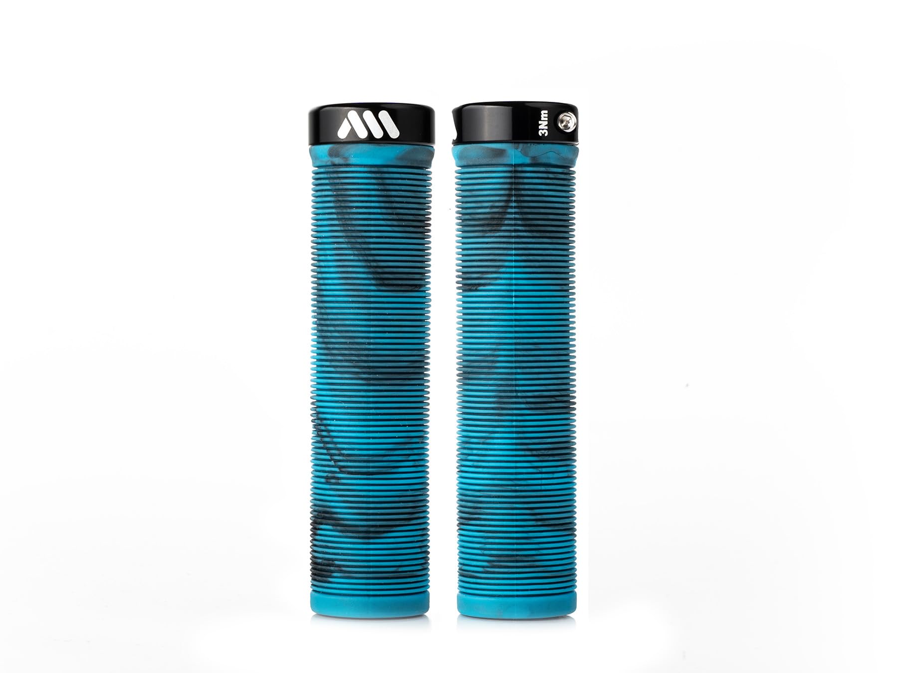 All Mountain Style AMS Barcode Bicycle Lock-on Handlebar Grips, Blue Camo