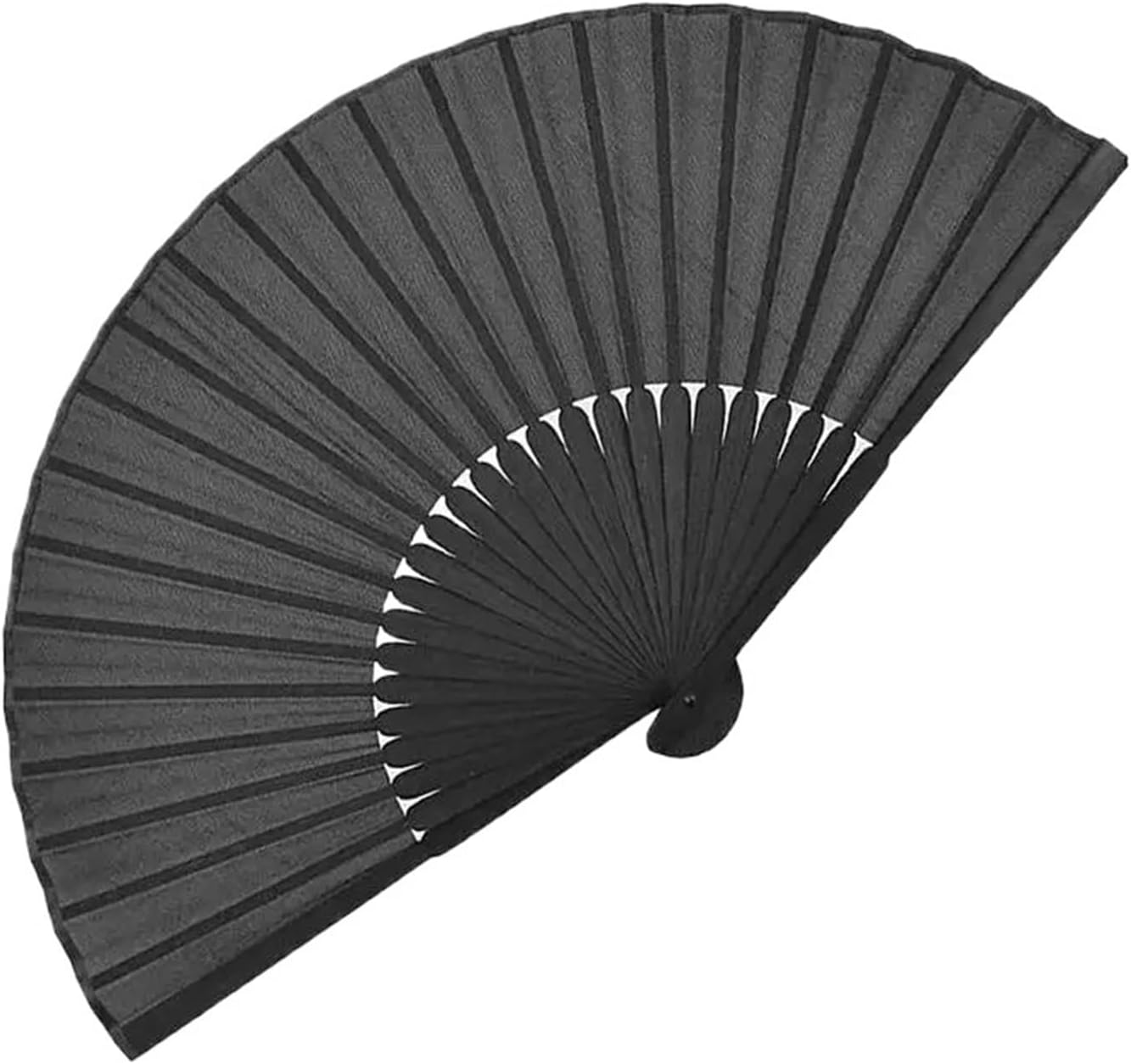 Handheld Folding Hand Portable Black Folding Fan With Hinge For Outdoor Activities Work Areas Travel School