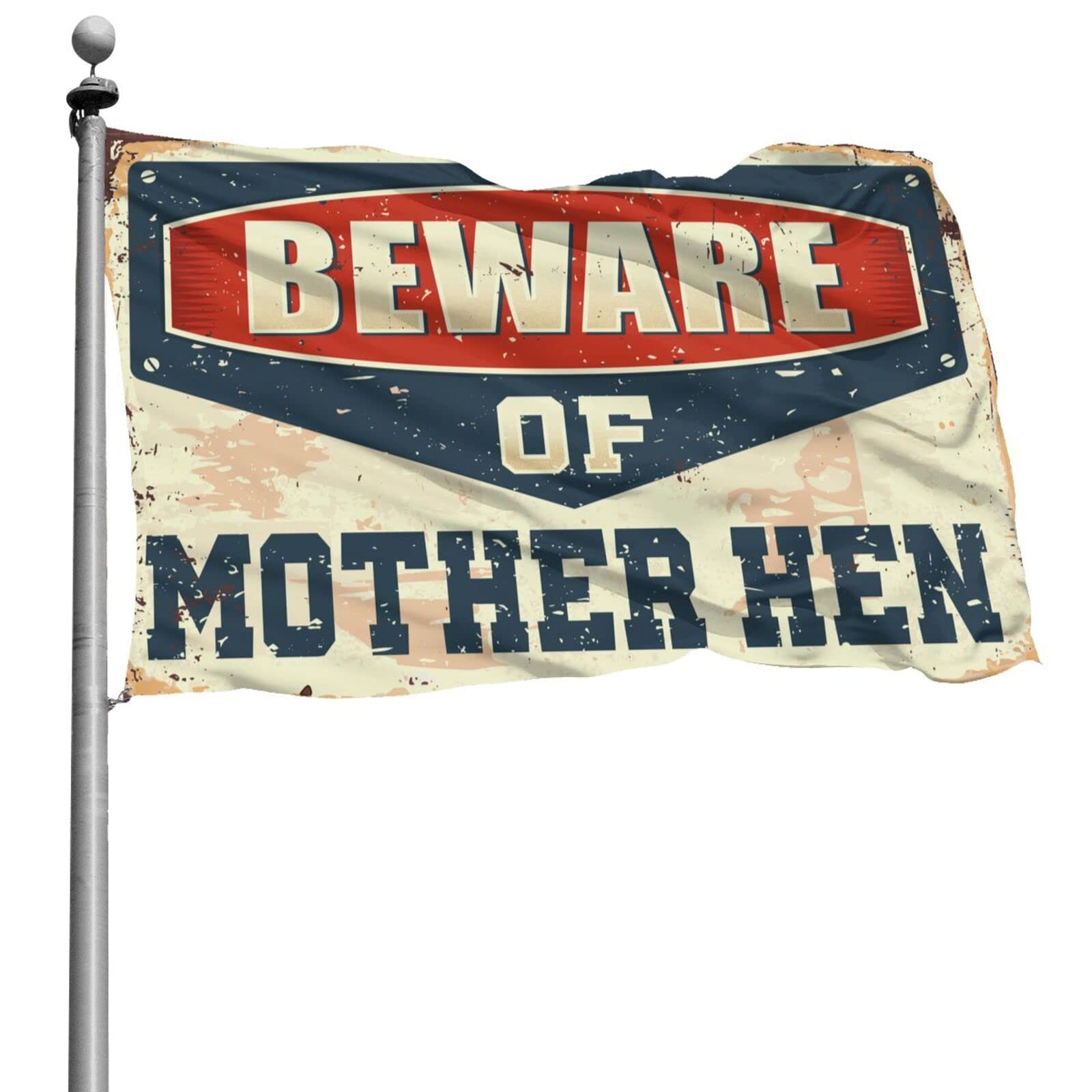 Drapeau Beware of Mother pour une déco de chambre ado fille moderne et audacieuse