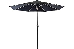 C-Hopetree Solar Smart 11 ft Patio Umbrella with Lights